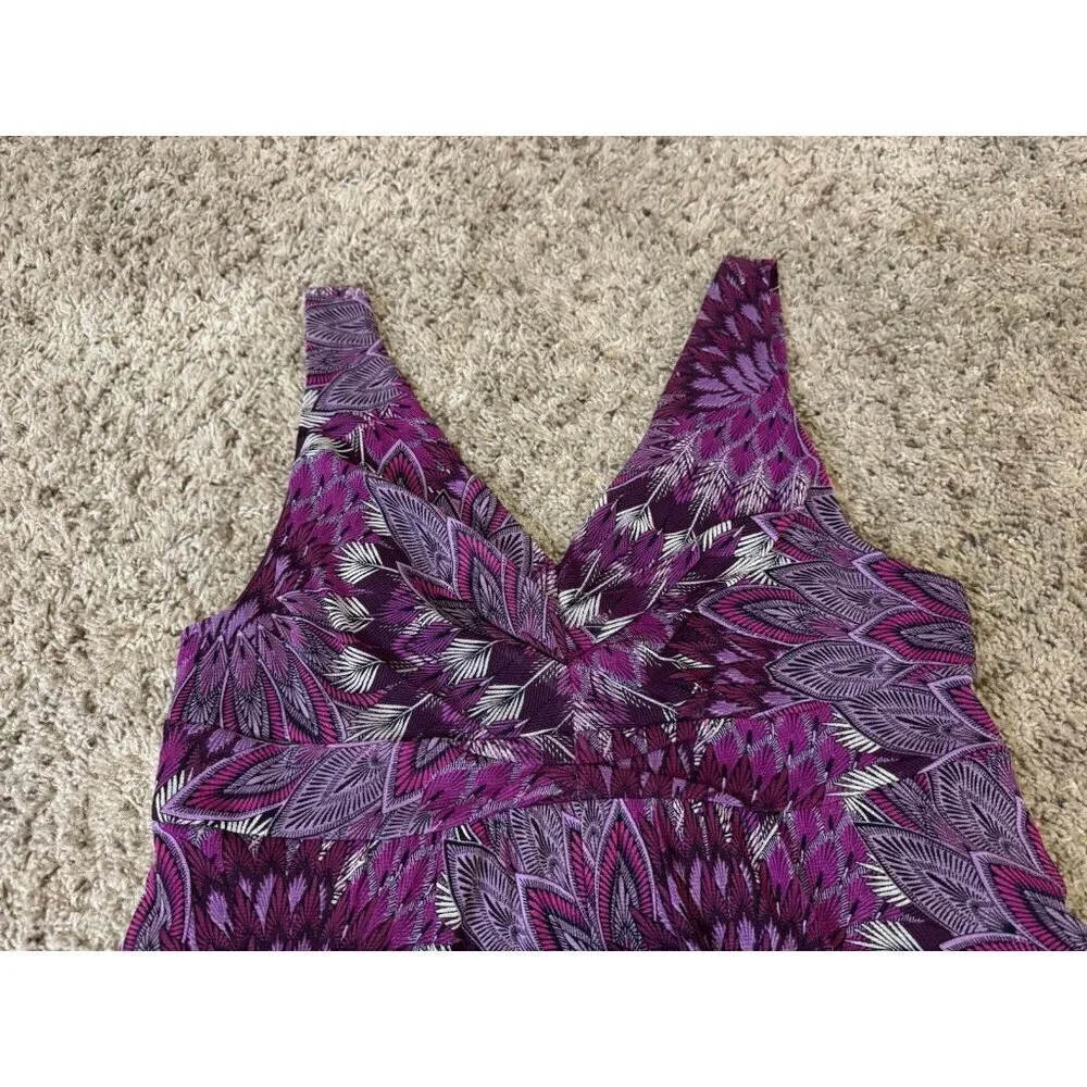 Apt 9 Y2K 90s Babydoll Floral Peacock Tank Top Cami Purple Mesh Fairy Goth LARGE - Picture 3 of 8